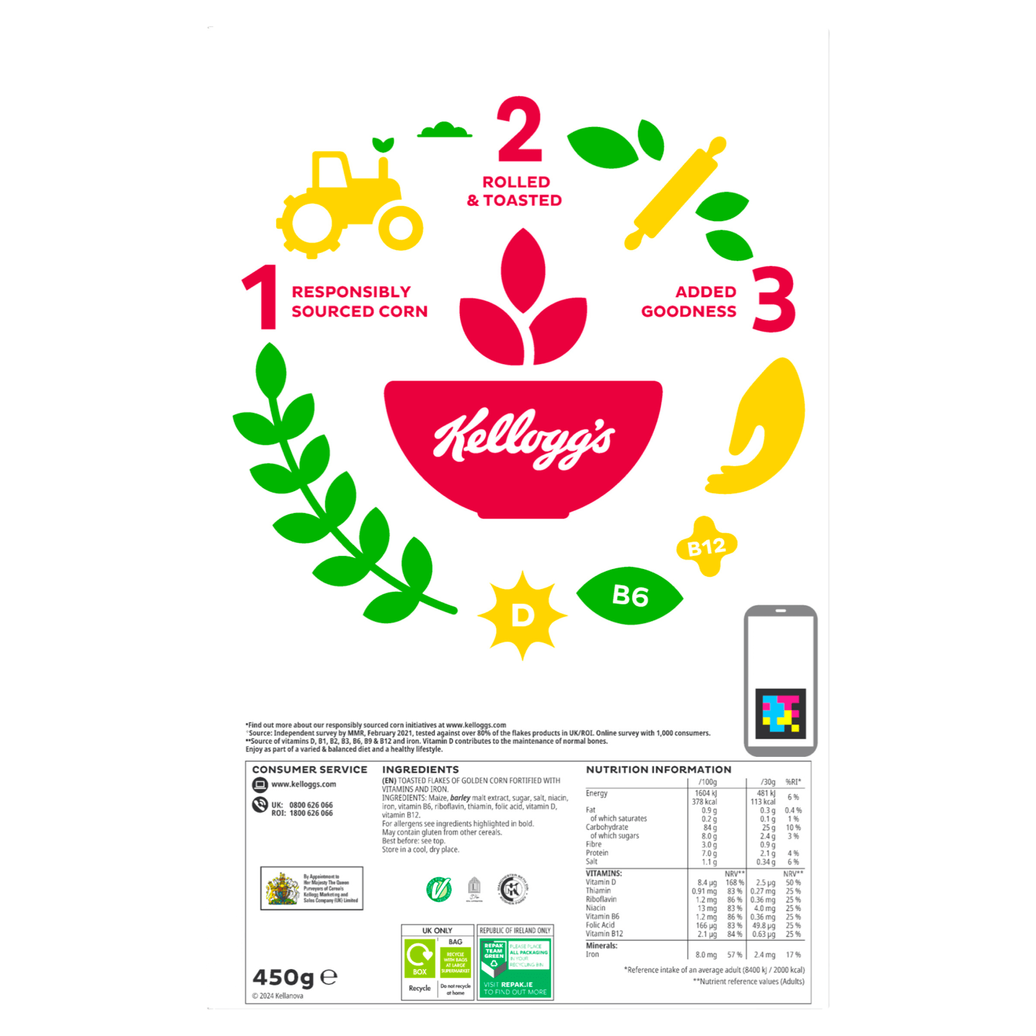 Kellogg's Corn Flakes 450g - UK Food & Drink - 5059319030517