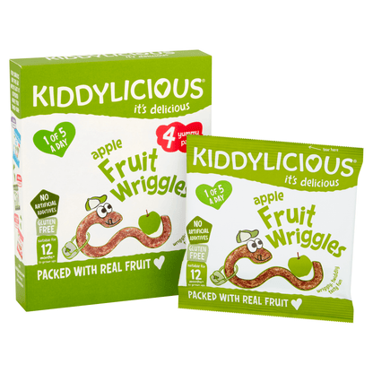 Kiddylicious Apple Wriggles Baby Snacks 4x12g - UK Food & Drink - 5060040253137