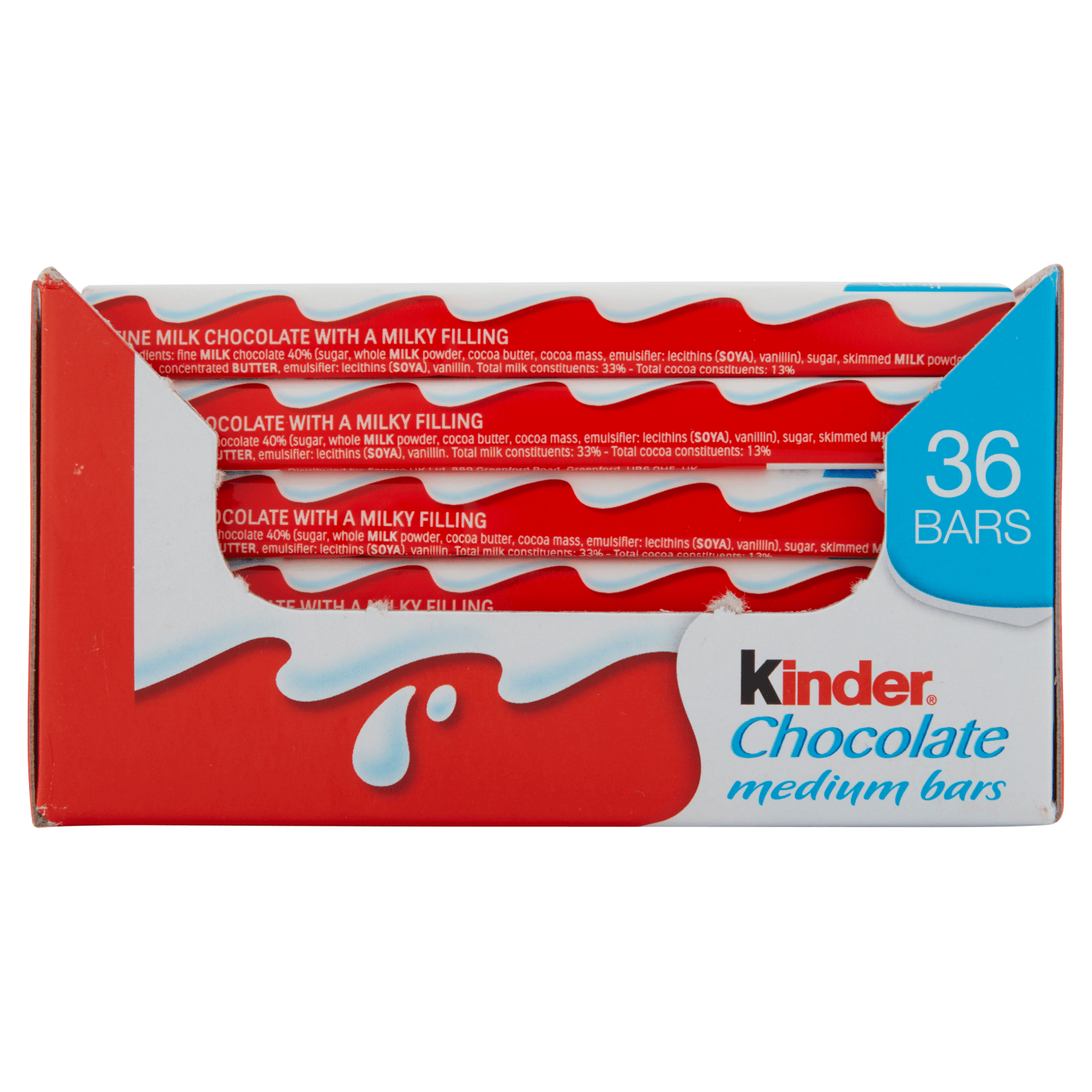 Kinder Chocolate Single Medium Bar 21g - UK Food & Drink - 80050094