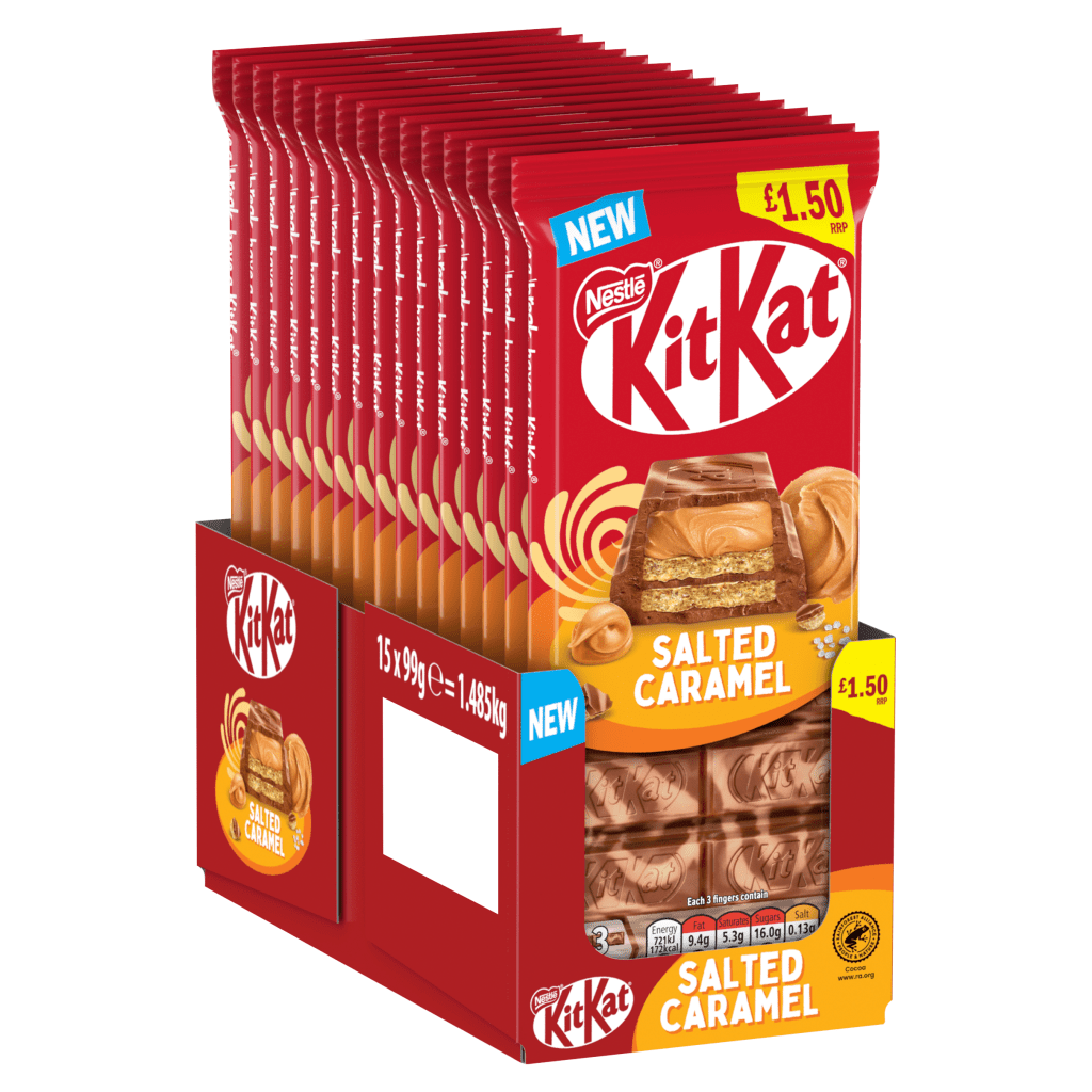 Kit Kat Salted Caramel Sharing Block Pm £1.50 99g - UK Food & Drink - 3800020441732