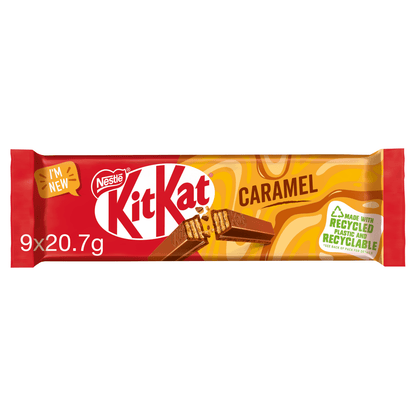 KitKat Caramel 9 x 20.7g (186.3g) - UK Food & Drink - 8445290526298