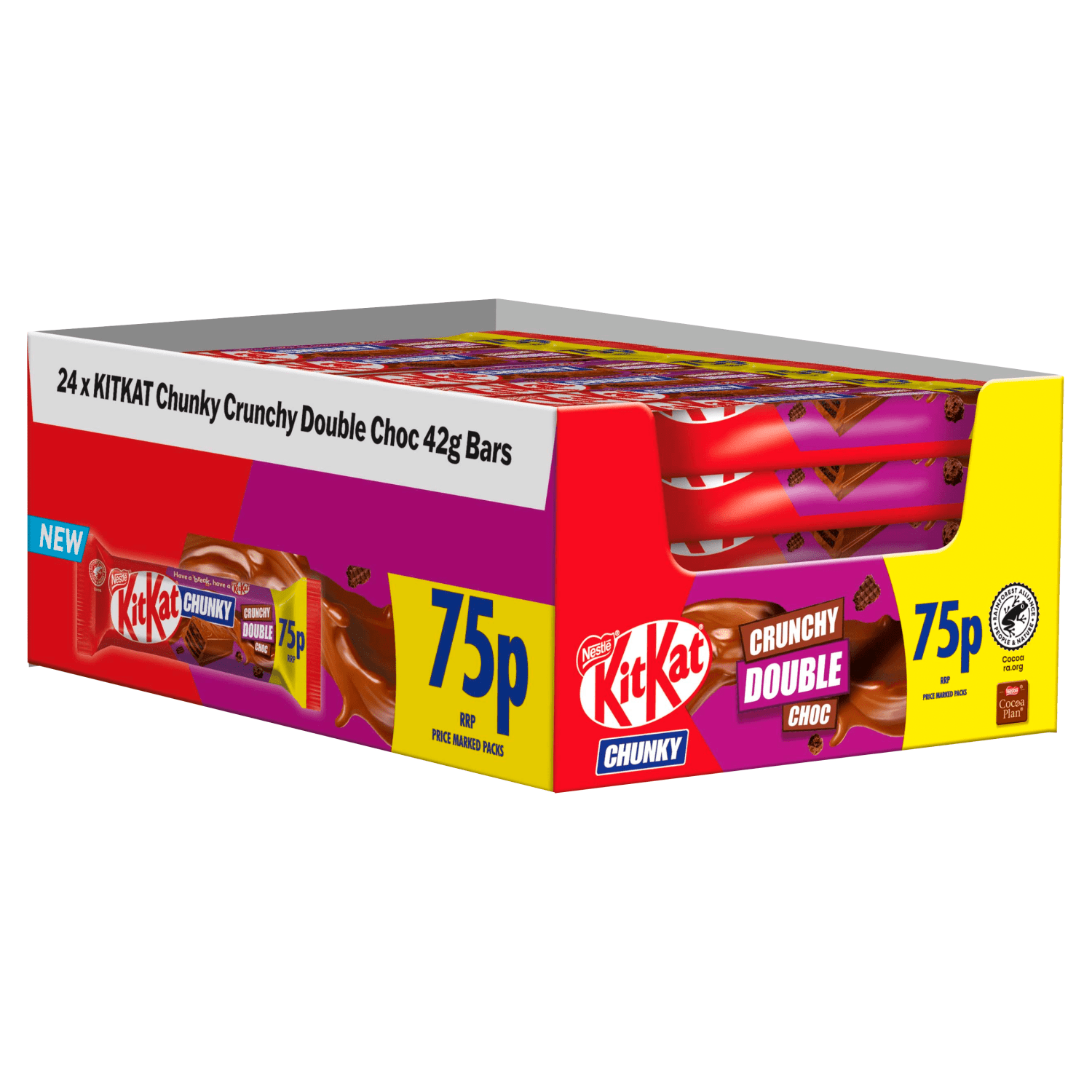 KitKat Chunky Crunchy Double Choc 42g - UK Food & Drink - 3800020492536
