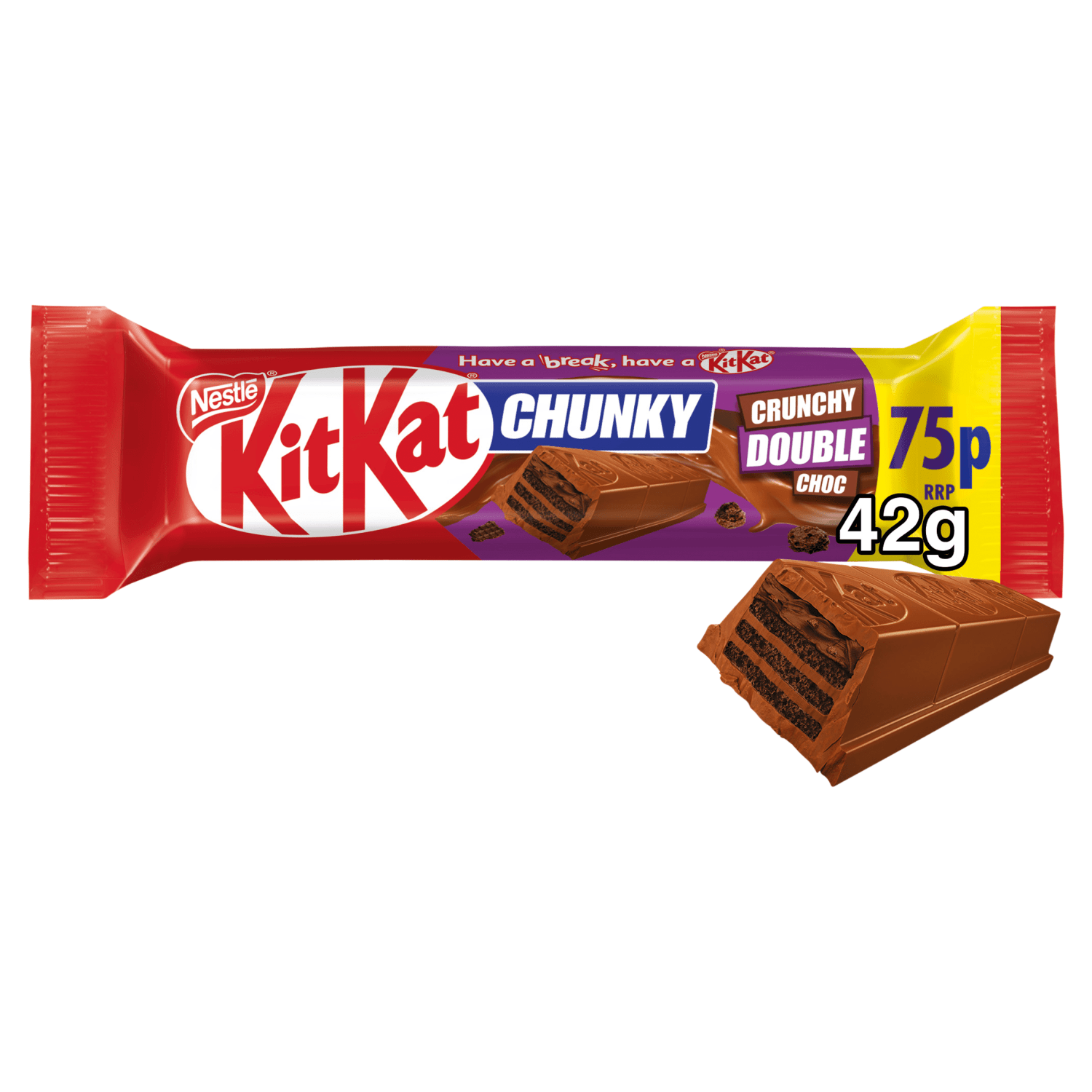 KitKat Chunky Crunchy Double Choc 42g - UK Food & Drink - 3800020492536