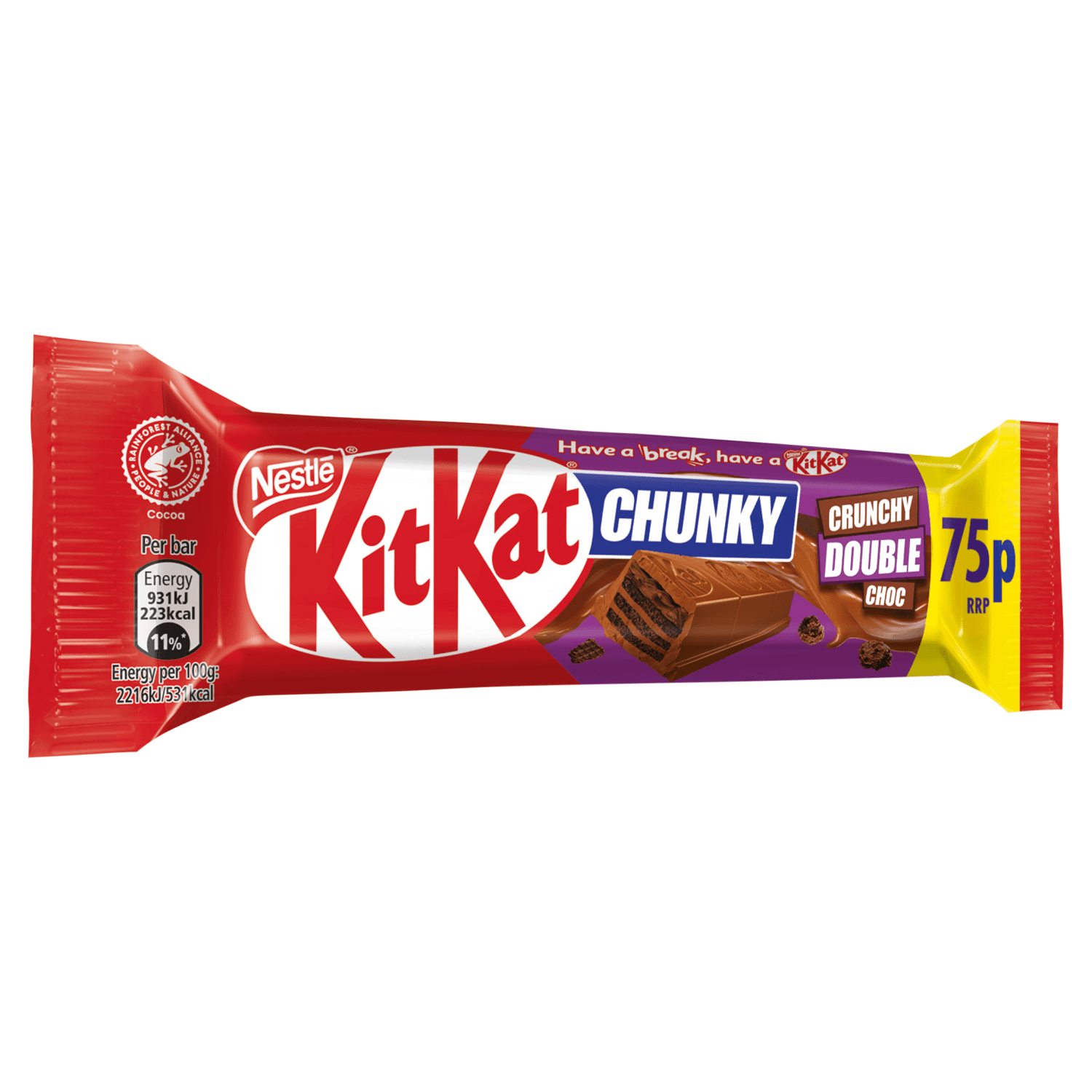 KitKat Chunky Crunchy Double Choc 42g - UK Food & Drink - 3800020492536