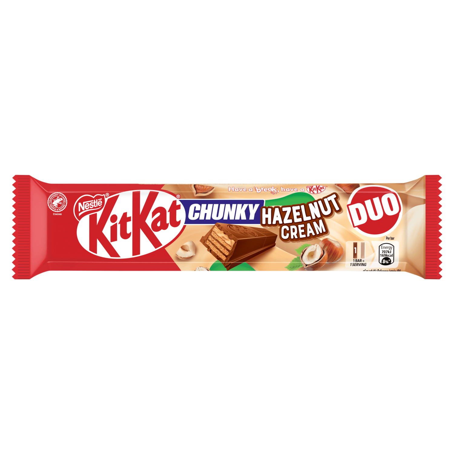 Kitkat Chunky Hazelnut Cream Duo 68g - UK Food & Drink - 3800020441749