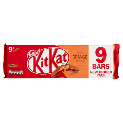 KitKat Finger Orange Chocolate Biscuit Bar 9 x 20.7g (186.3g) - UK Food & Drink - 7613036099325