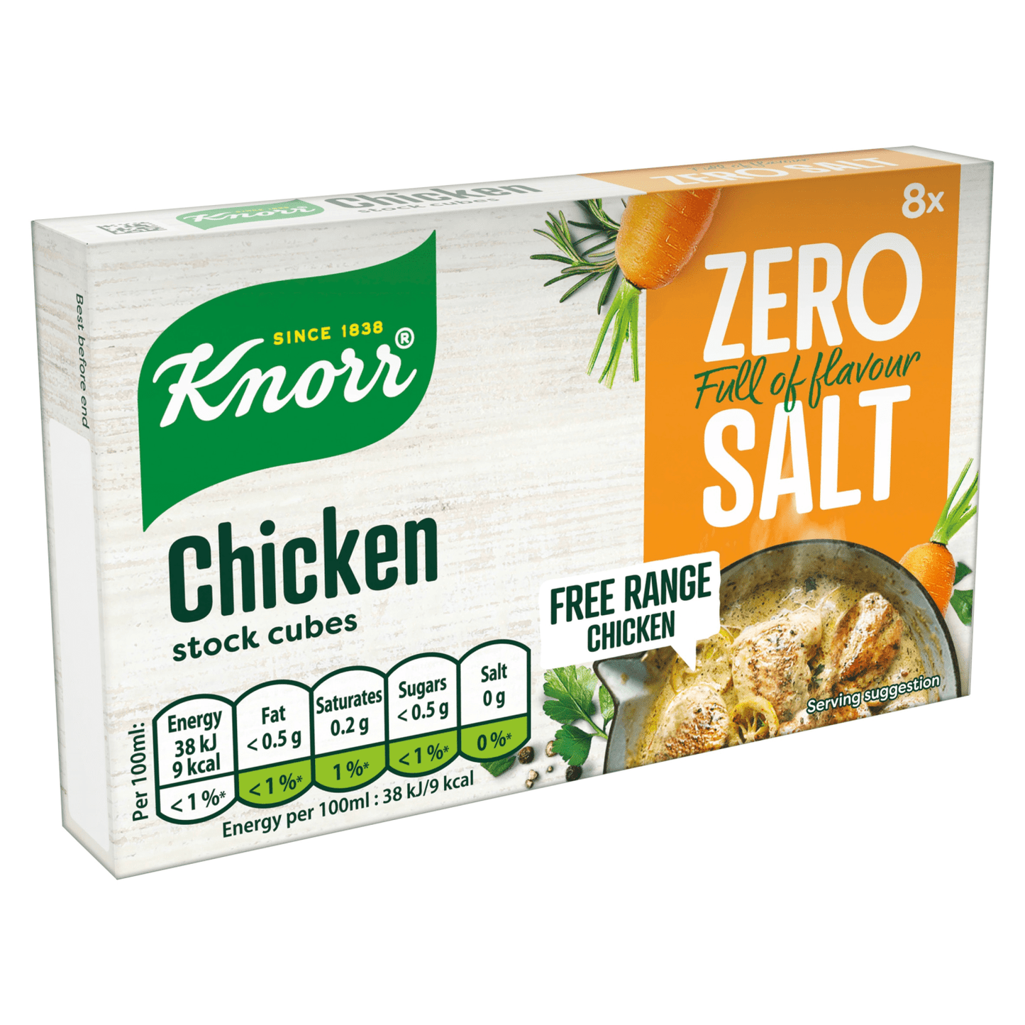 Knorr 8 Chicken Stock Cubes 72g - UK Food & Drink - 8710522941058