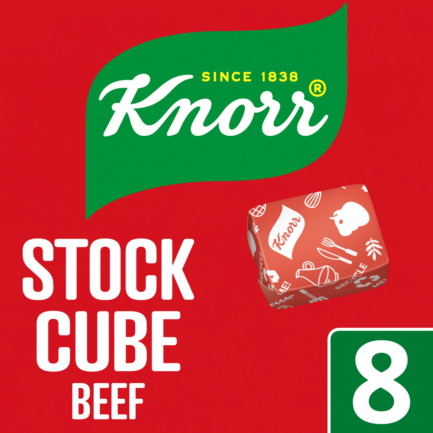 Knorr The Beef Cube 8 Cubes 80g - UK Food & Drink - 5000184161066