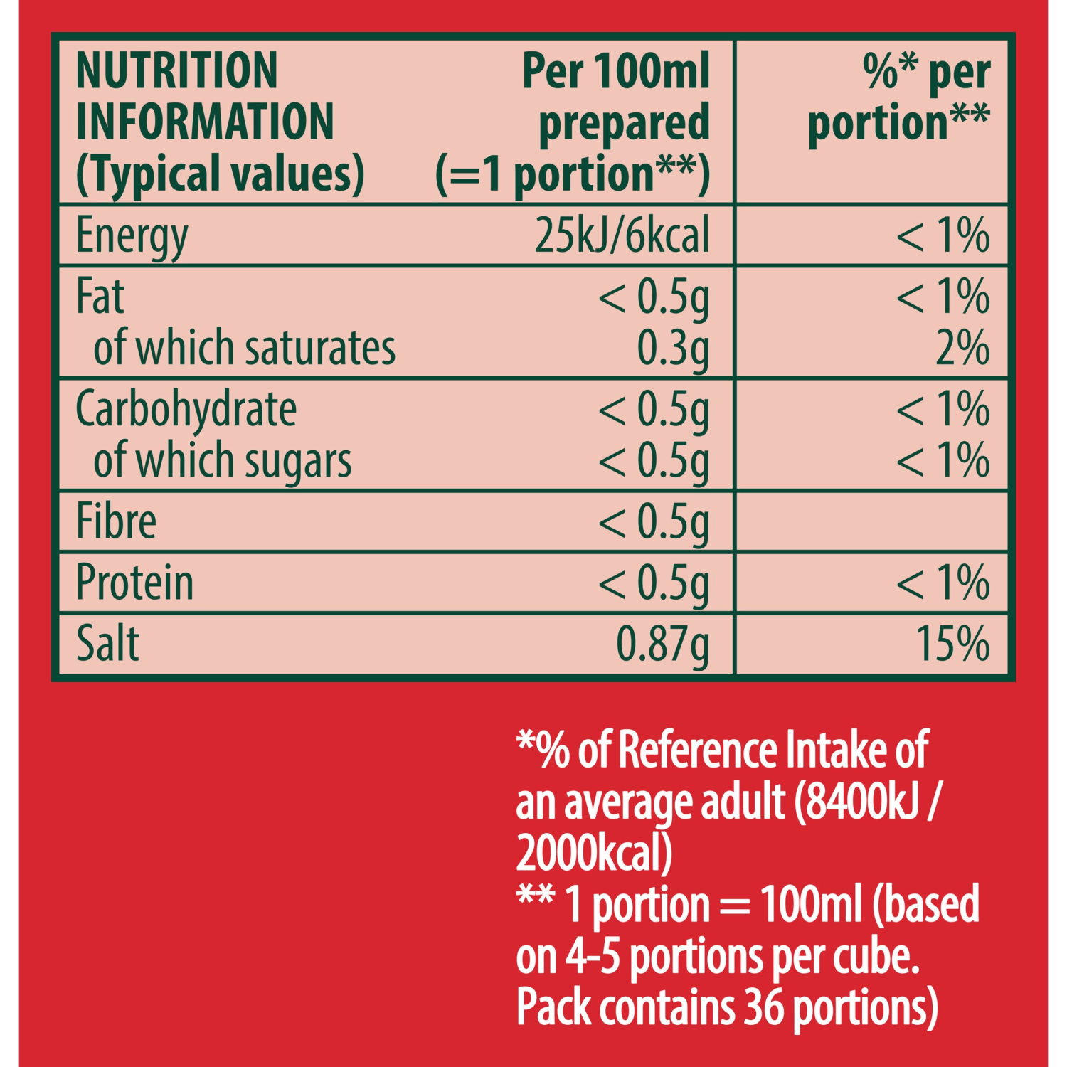 Knorr The Beef Cube 8 Cubes 80g - UK Food & Drink - 5000184161066