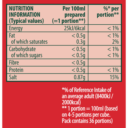 Knorr The Beef Cube 8 Cubes 80g - UK Food & Drink - 5000184161066