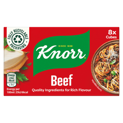 Knorr The Beef Cube 8 Cubes 80g - UK Food & Drink - 5000184161066