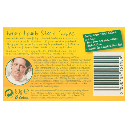 Knorr The Lamb Cube 8 Cubes 80g - UK Food & Drink - 5000184161189
