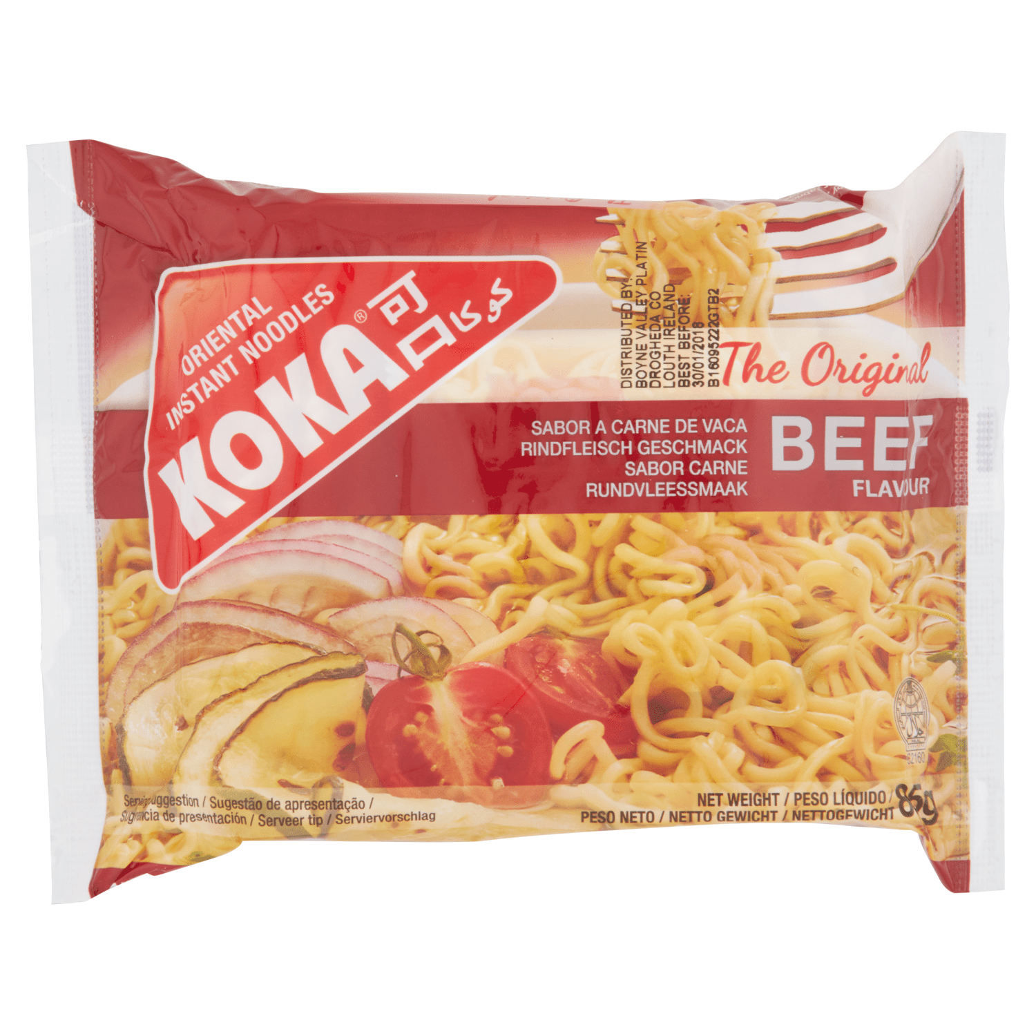 Koka The Original Beef Flavour Oriental Instant Noodles 85g - UK Food & Drink - 8888056603916