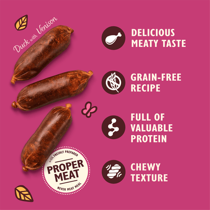 Lily's Kitchen Scrumptious Duck with Venison Sausages 70g - UK Food & Drink - 5060184249850