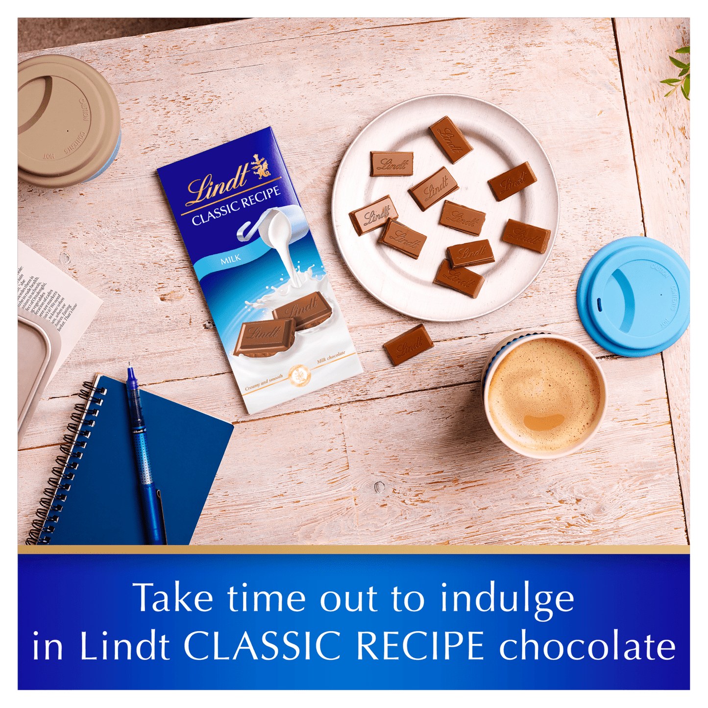Lindt Classic Recipe Milk Chocolate Bar 100g - UK Food & Drink - 3046921021882