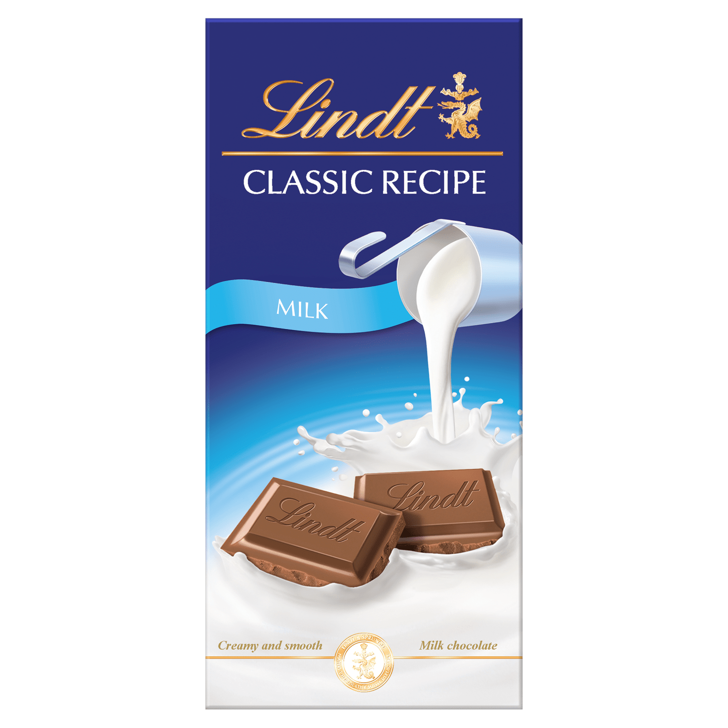 Lindt Classic Recipe Milk Chocolate Bar 100g - UK Food & Drink - 3046921021882