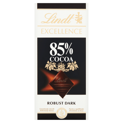 Lindt Excellence Dark 85% Cocoa Chocolate Bar 100g - UK Food & Drink - 3046920028363