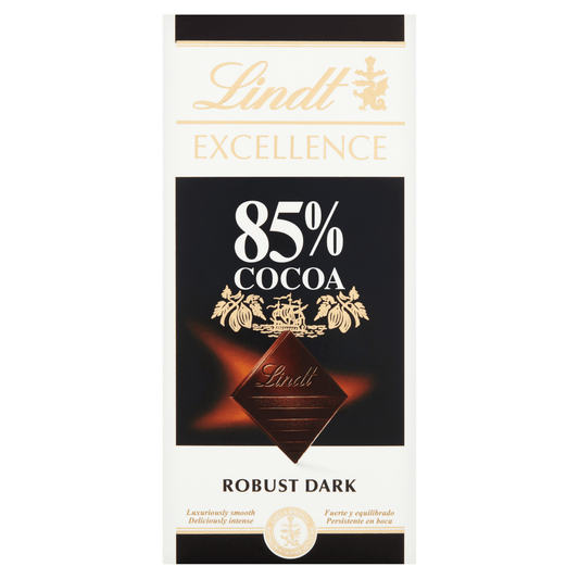Lindt Excellence Dark 85% Cocoa Chocolate Bar 100g - UK Food & Drink - 3046920028363