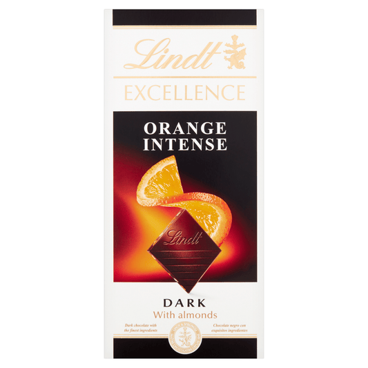 Lindt Excellence Dark Orange Chocolate Bar 100g - UK Food & Drink - 3046920028370