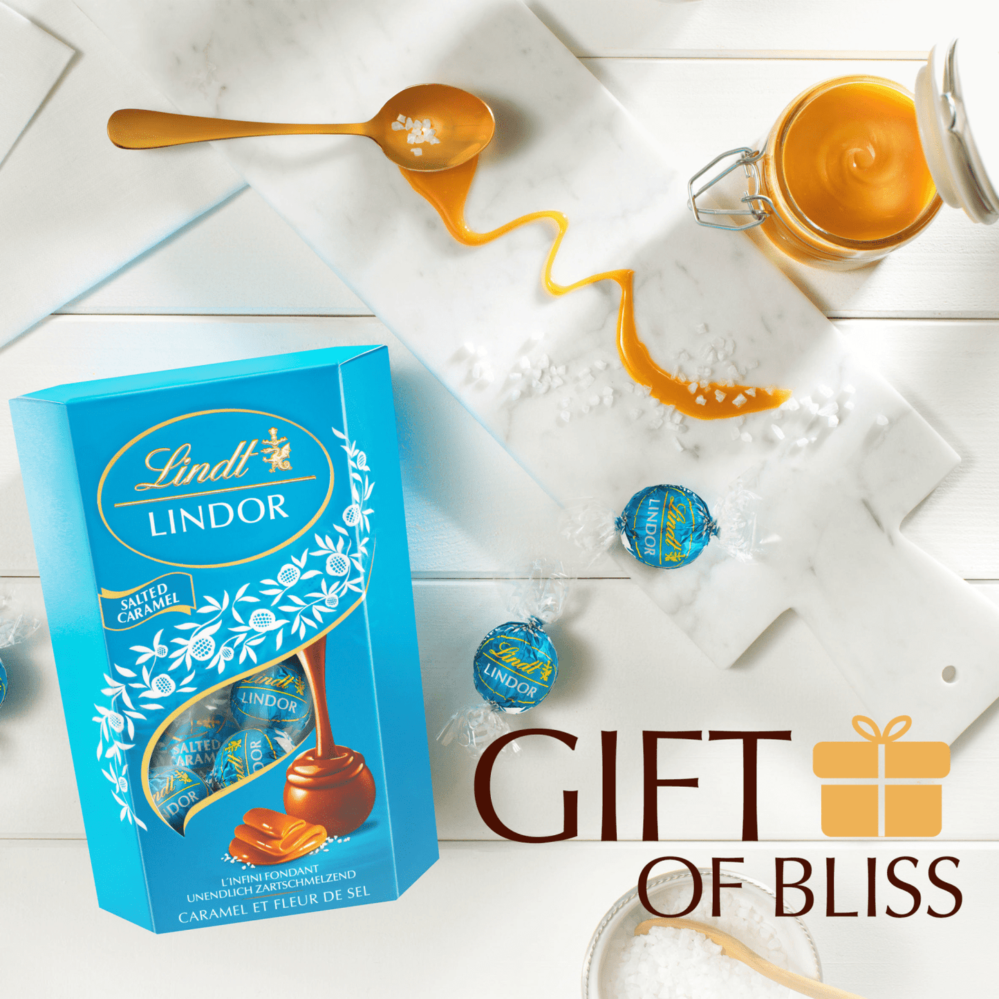 Lindt Lindor Salted Caramel Chocolate Truffles Box 200g - UK Food & Drink - 8003340098920