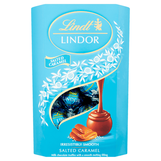 Lindt Lindor Salted Caramel Chocolate Truffles Box 200g - UK Food & Drink - 8003340098920