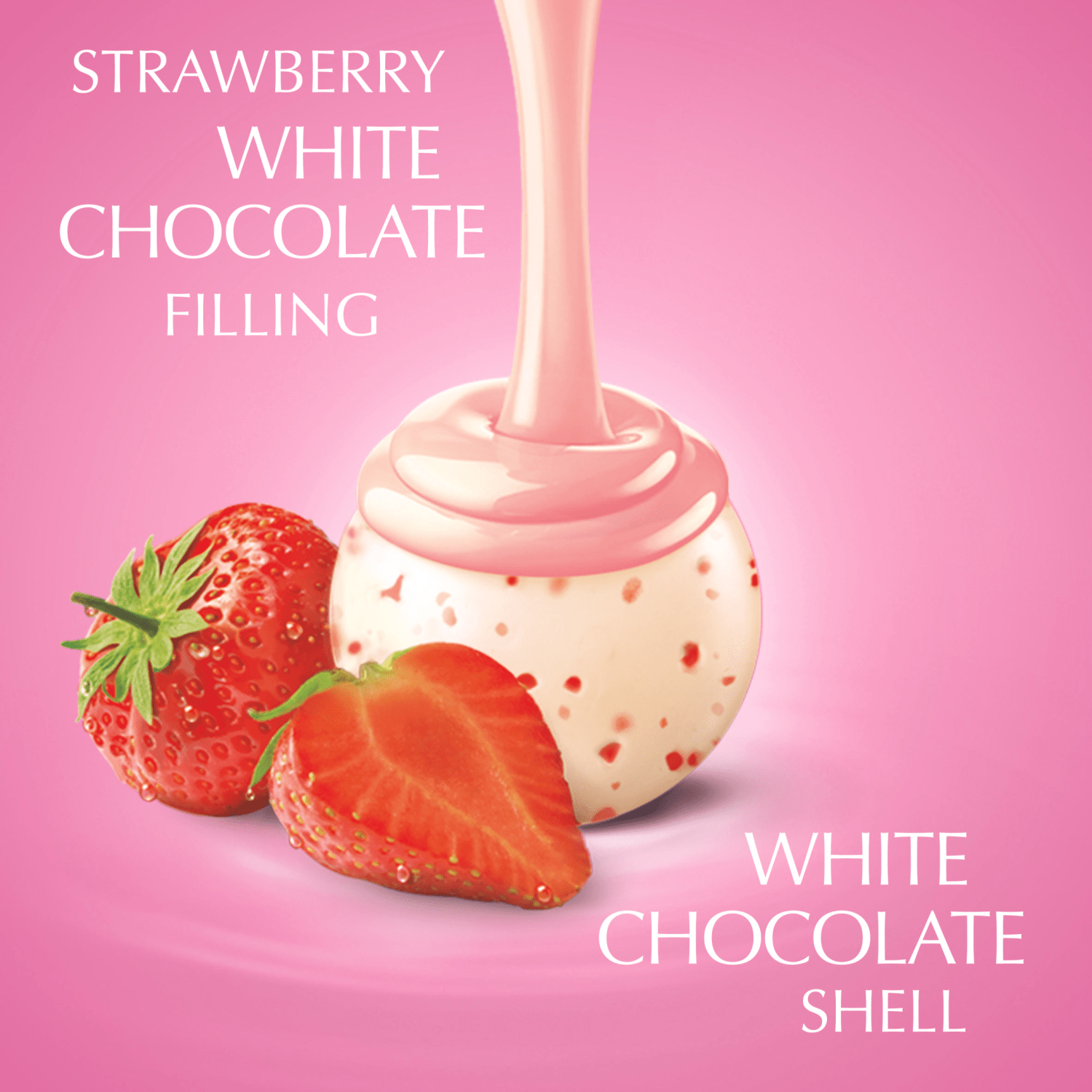 Lindt Lindor Strawberries & Cream Chocolate Truffles Box 200g - UK Food & Drink - 8003340097619