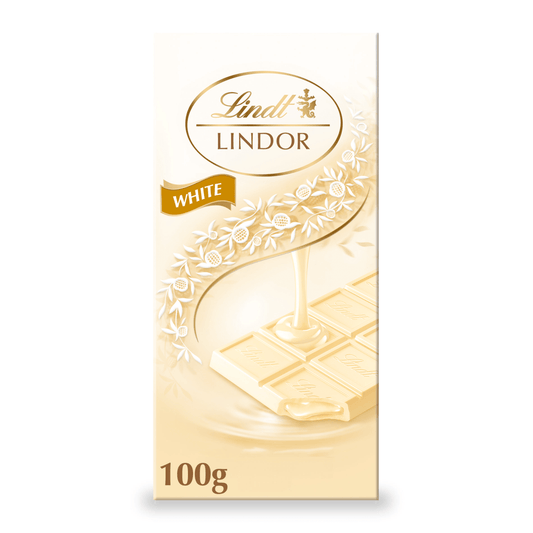Lindt Lindor White Chocolate Bar 100g - UK Food & Drink - 7610400010429