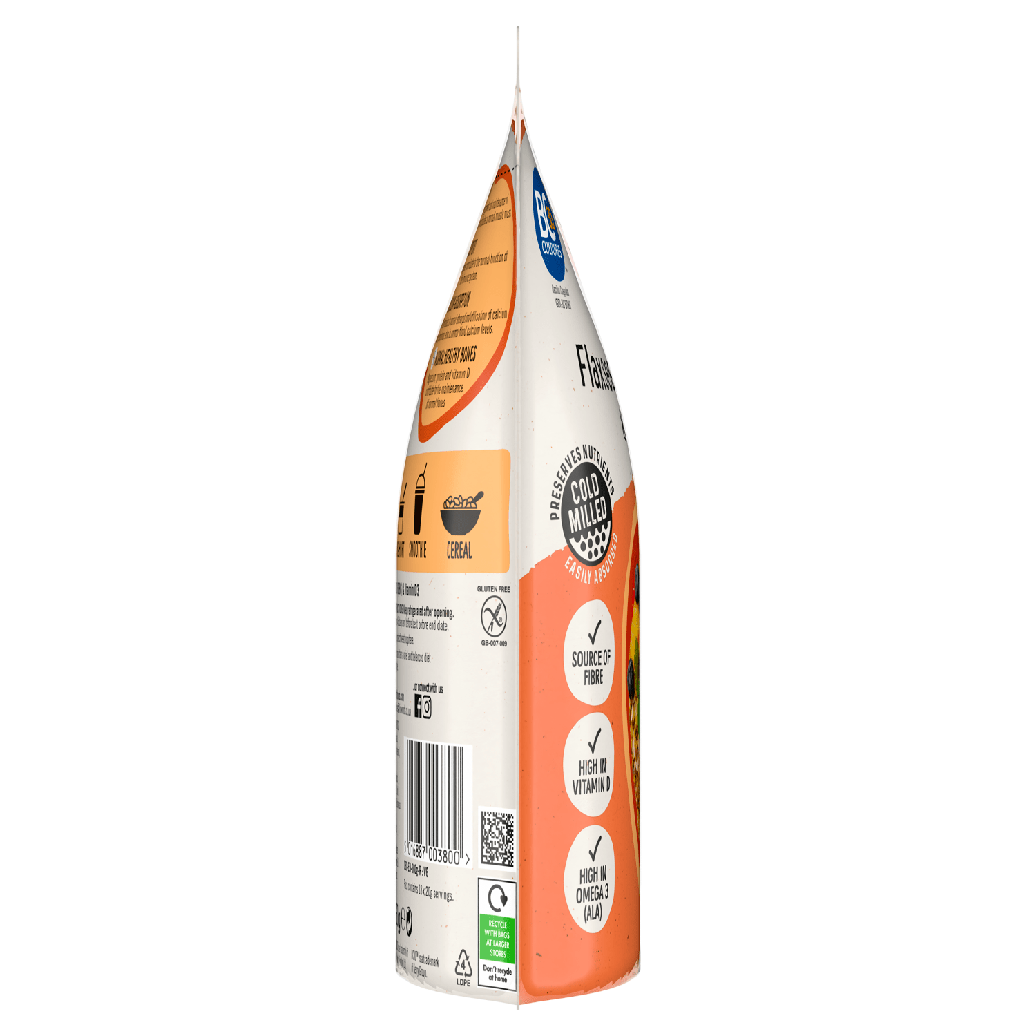 Linwoods Cold Milled Flaxseed, Bio Cultures & Vitamin D 360g - UK Food & Drink - 5016887003800