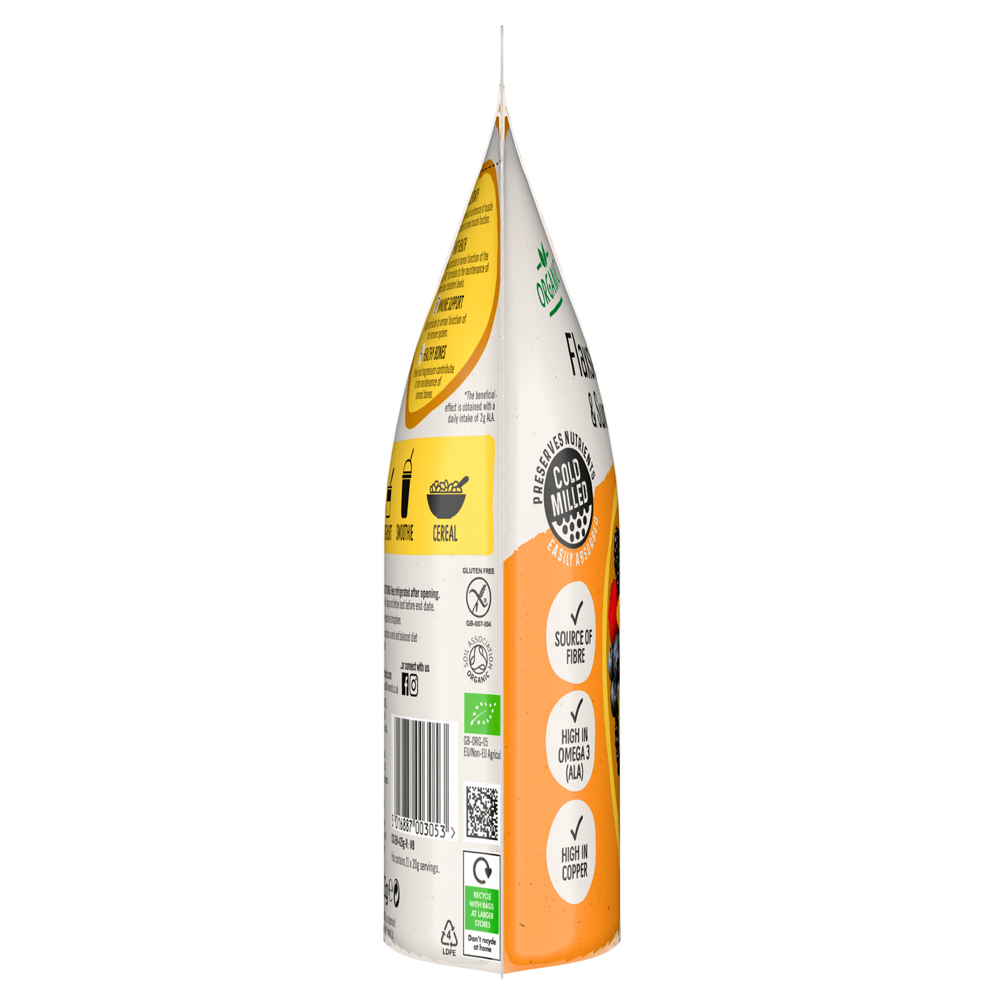 Linwoods Organic Cold Milled Flaxseed, Pumpkin & Sunflower Seeds 425g - UK Food & Drink - 5016887003053