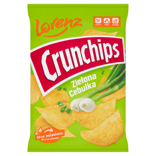 Lorenz Crunchips Potato Crisps with Onion Flavour 140g - UK Food & Drink - 5905187114753