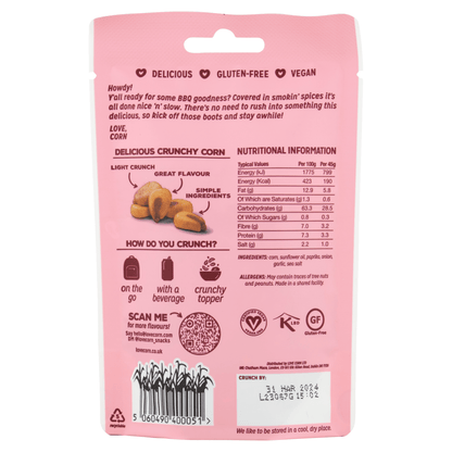 Love Corn BBQ Delicious Crunchy Corn 45g - UK Food & Drink - 5060490400051