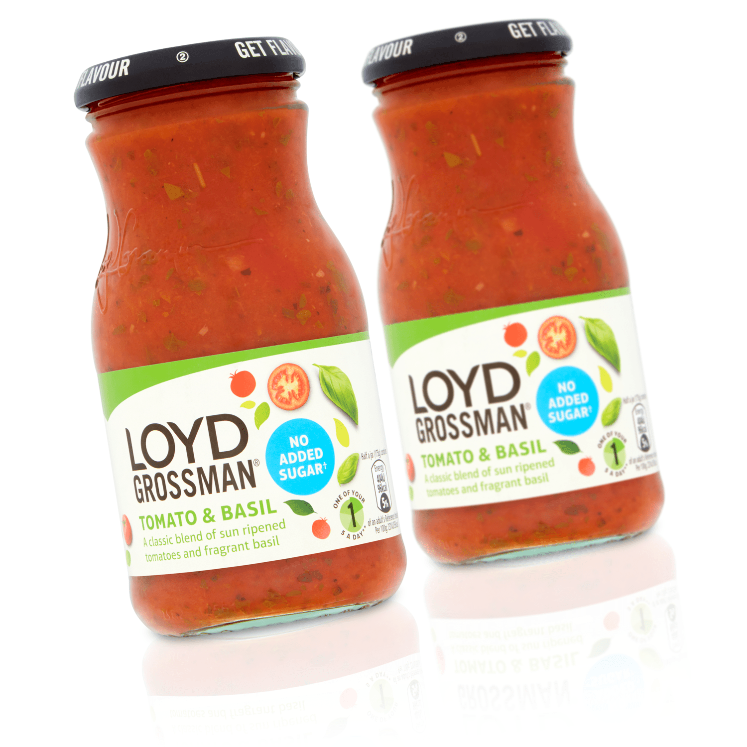 Loyd Grossman Tomato & Basil No Added Sugar 350g - UK Food & Drink - 5000354910678