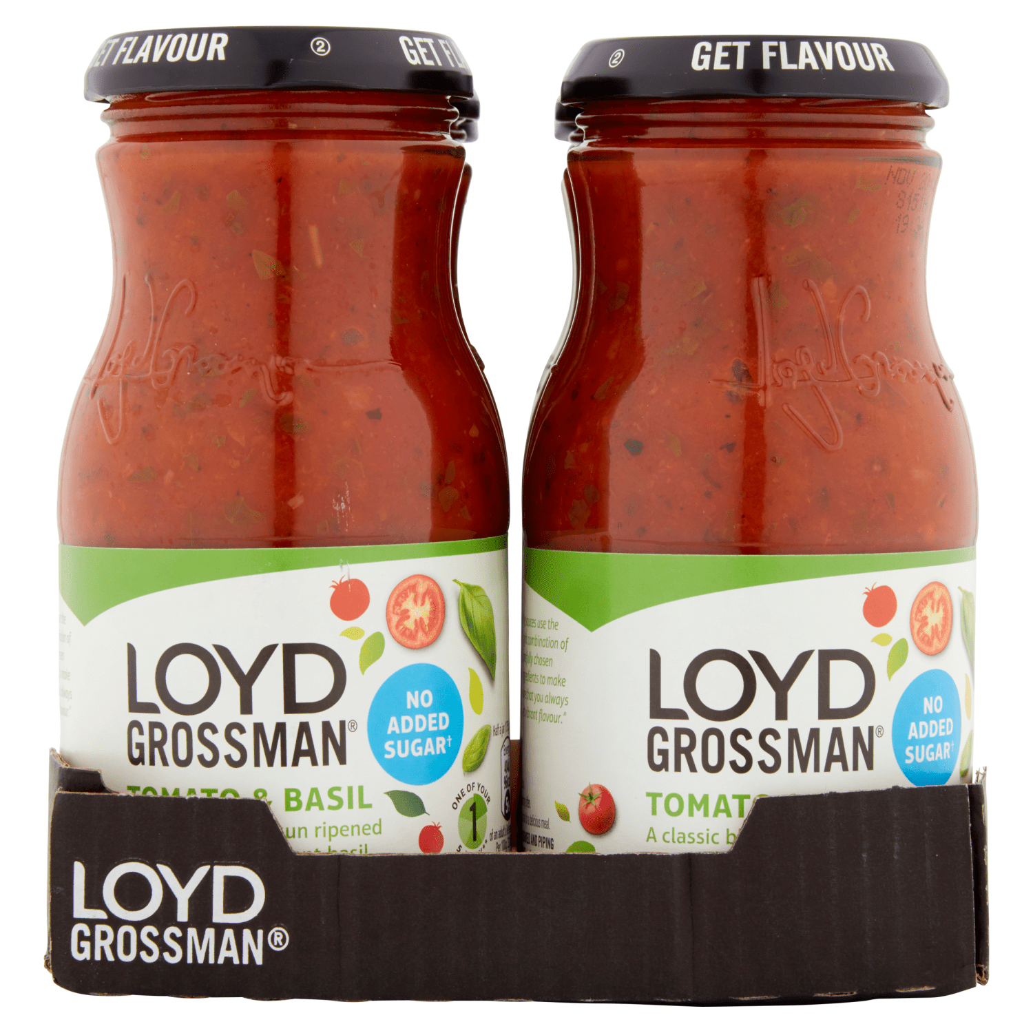 Loyd Grossman Tomato & Basil No Added Sugar 350g - UK Food & Drink - 5000354910678