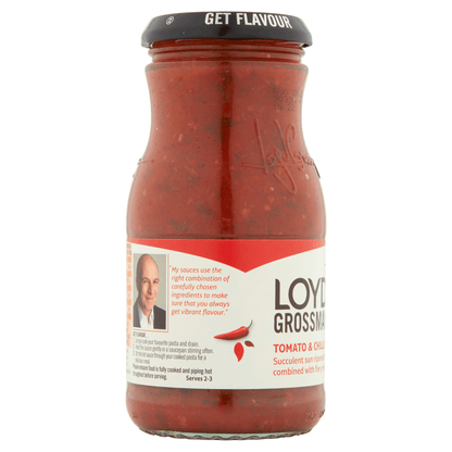 Loyd Grossman Tomato & Chilli Sauce 350g - UK Food & Drink - 5000354168543