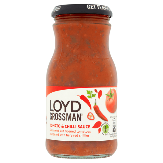 Loyd Grossman Tomato & Chilli Sauce 350g - UK Food & Drink - 5000354168543