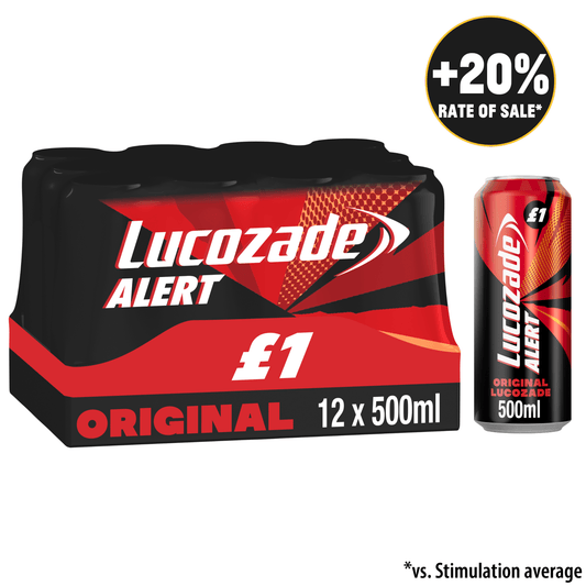 Lucozade Alert Original Energy Drink 500ml £1 PMP - UK Food & Drink - 5054267012950