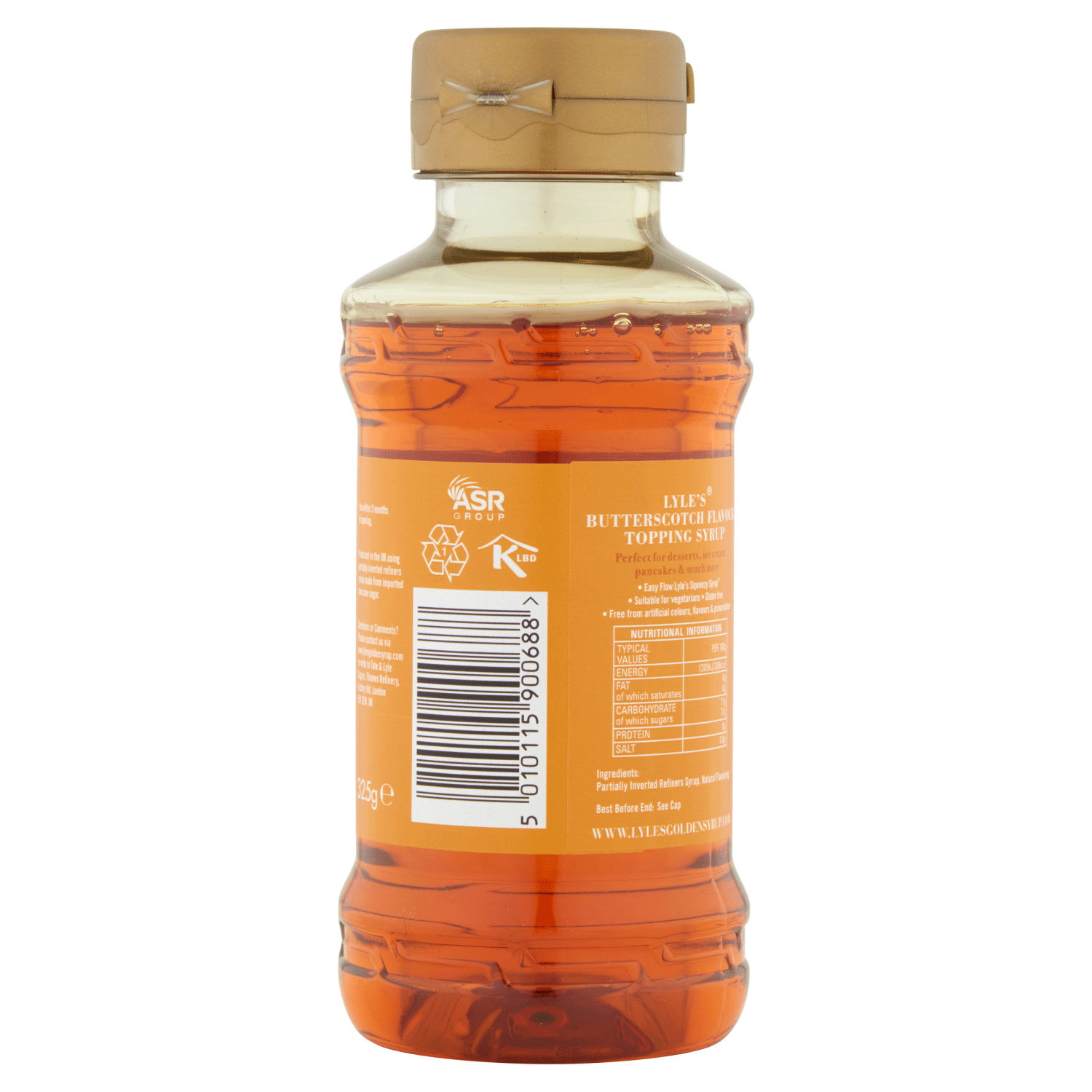 Lyle's Topping Syrup Butterscotch 325g - UK Food & Drink - 5010115900688