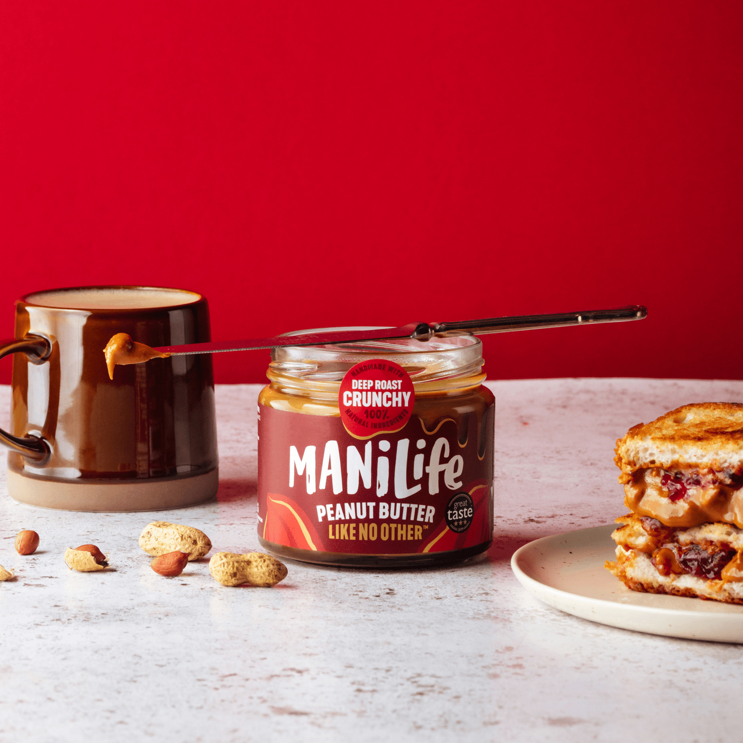 ManiLife Deep Roast Crunchy Peanut Butter 275g - UK Food & Drink - 5060560280811