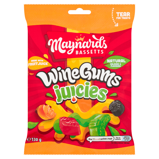 Maynards Bassetts Wine Gums Juicies 130g - UK Food & Drink - 7622201718237