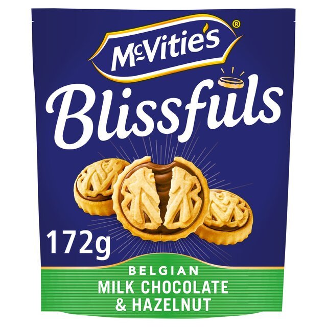 McVitie's Blissfuls Belgian Milk Chocolate & Hazelnut 172g - UK Food & Drink - 5000168040806
