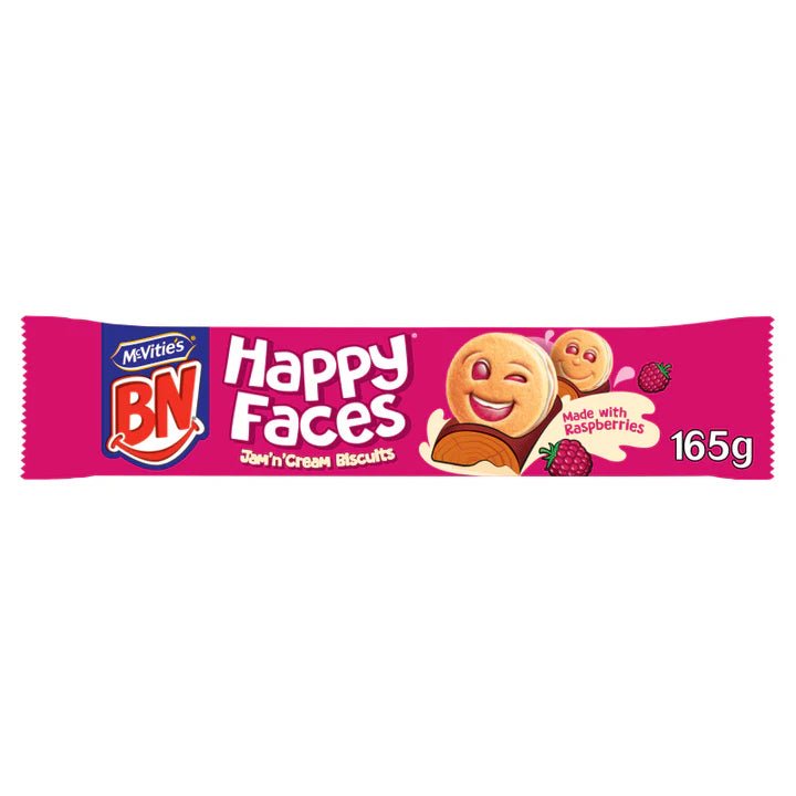 Mcvities Bn Happy Faces Jam & Cream Pm 1.25 165G - UK Food & Drink - 5000168001517