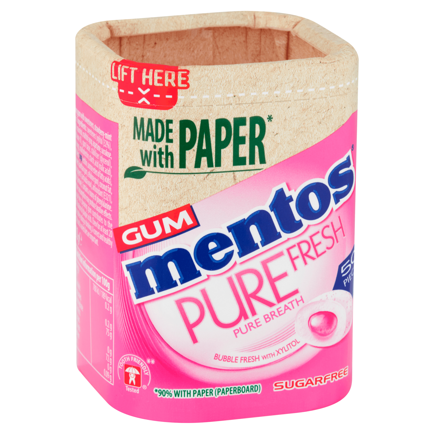Mentos Gum Pure Fresh Bubble Fresh 50 Pieces 100g - UK Food & Drink - 80957546