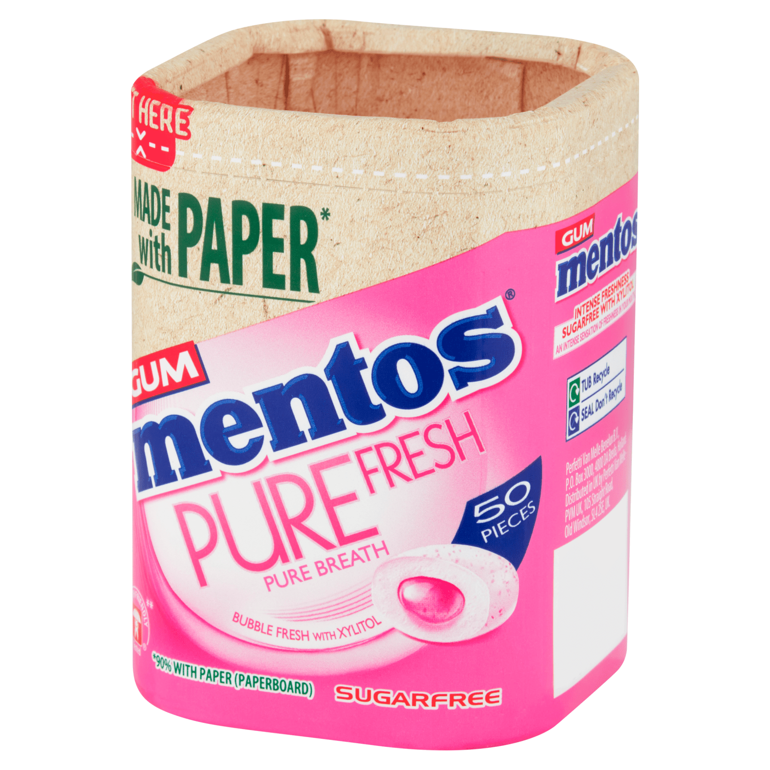 Mentos Gum Pure Fresh Bubble Fresh 50 Pieces 100g - UK Food & Drink - 80957546