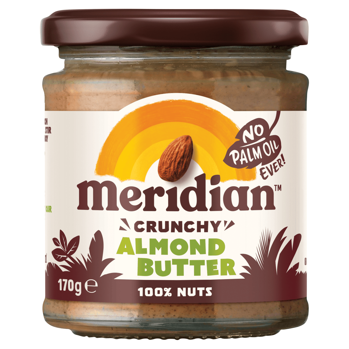 Meridian Crunchy Almond Butter 170g Jar - UK Food & Drink - 5060132281857