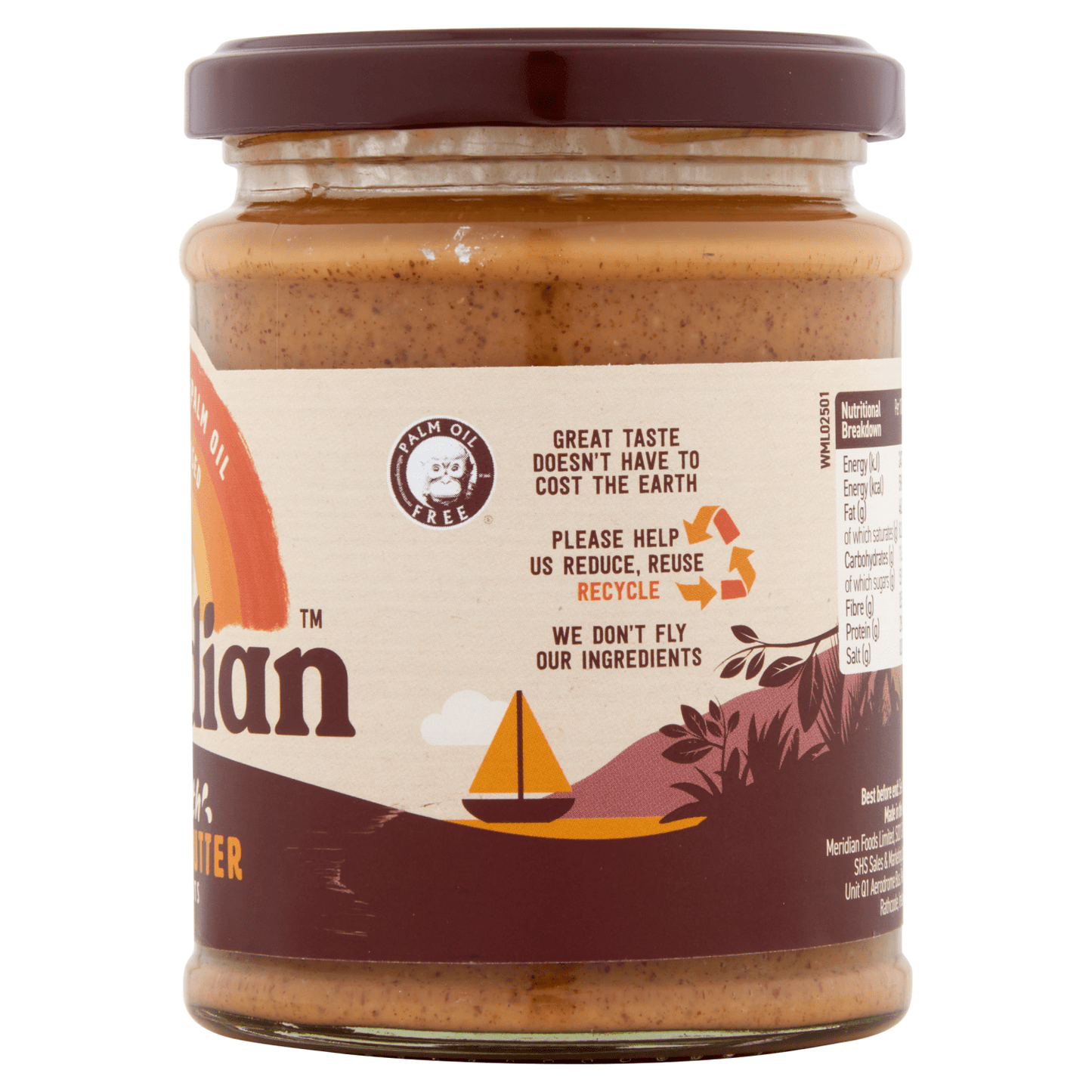 Meridian Smooth Peanut Butter 280g - UK Food & Drink - 5014213711306