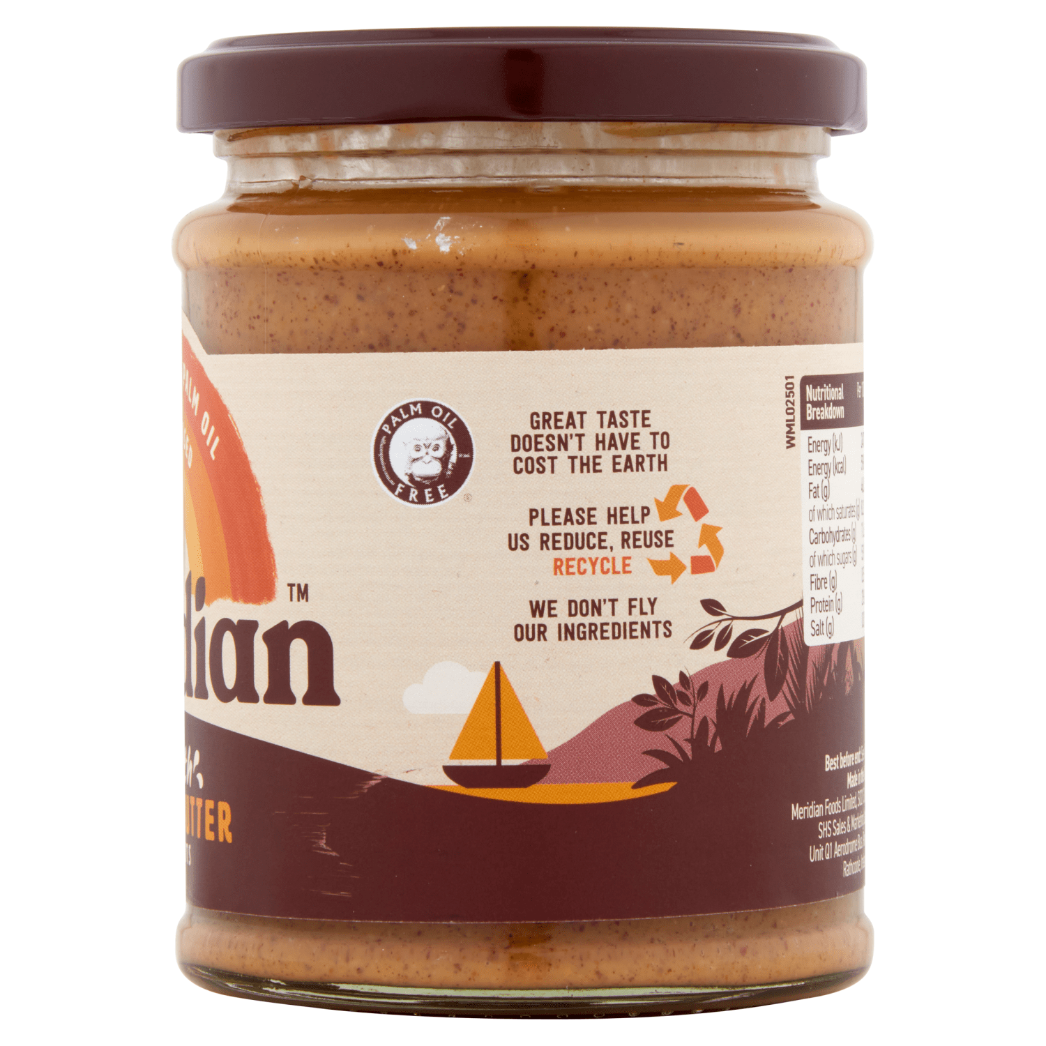 Meridian Smooth Peanut Butter 280g - UK Food & Drink - 5014213711306