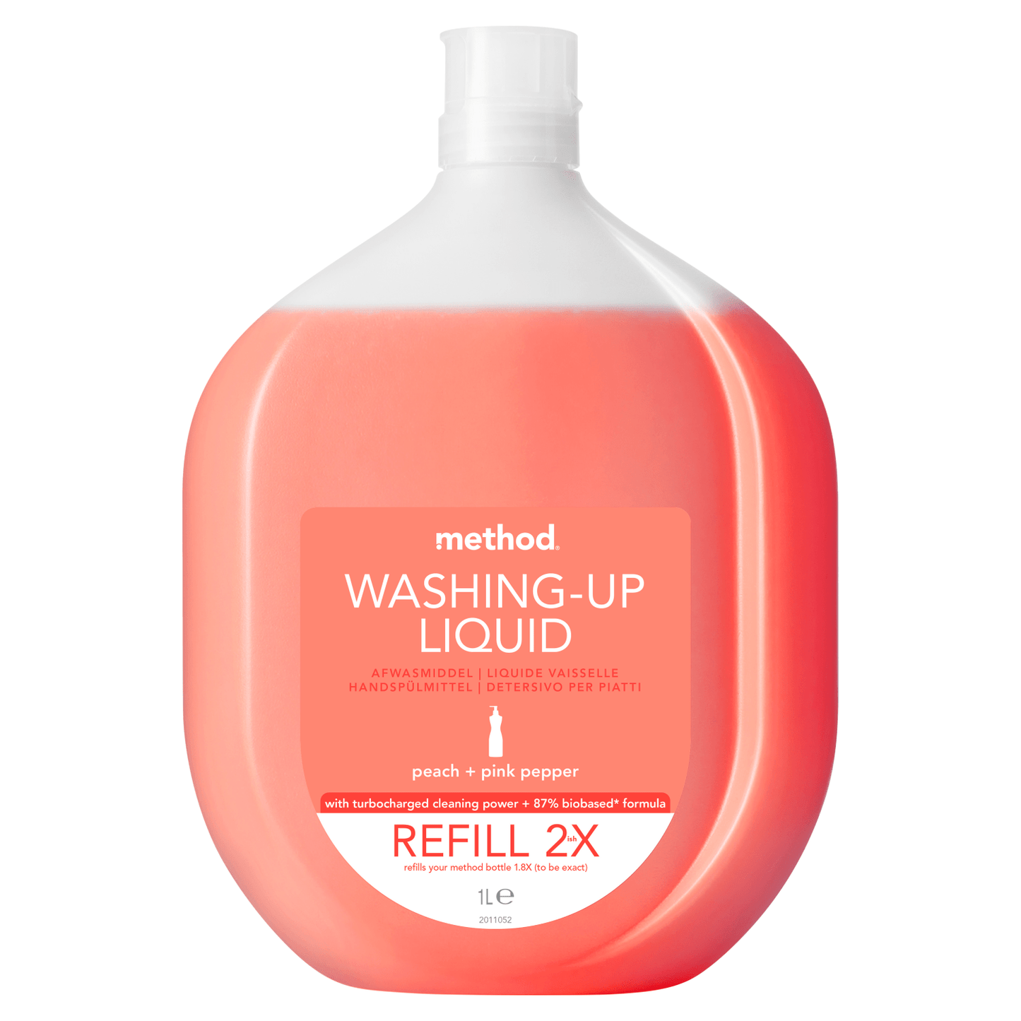 Method WUL Peach & Pink Pep Washing Up Liquid 1L - UK Food & Drink - 843536181863