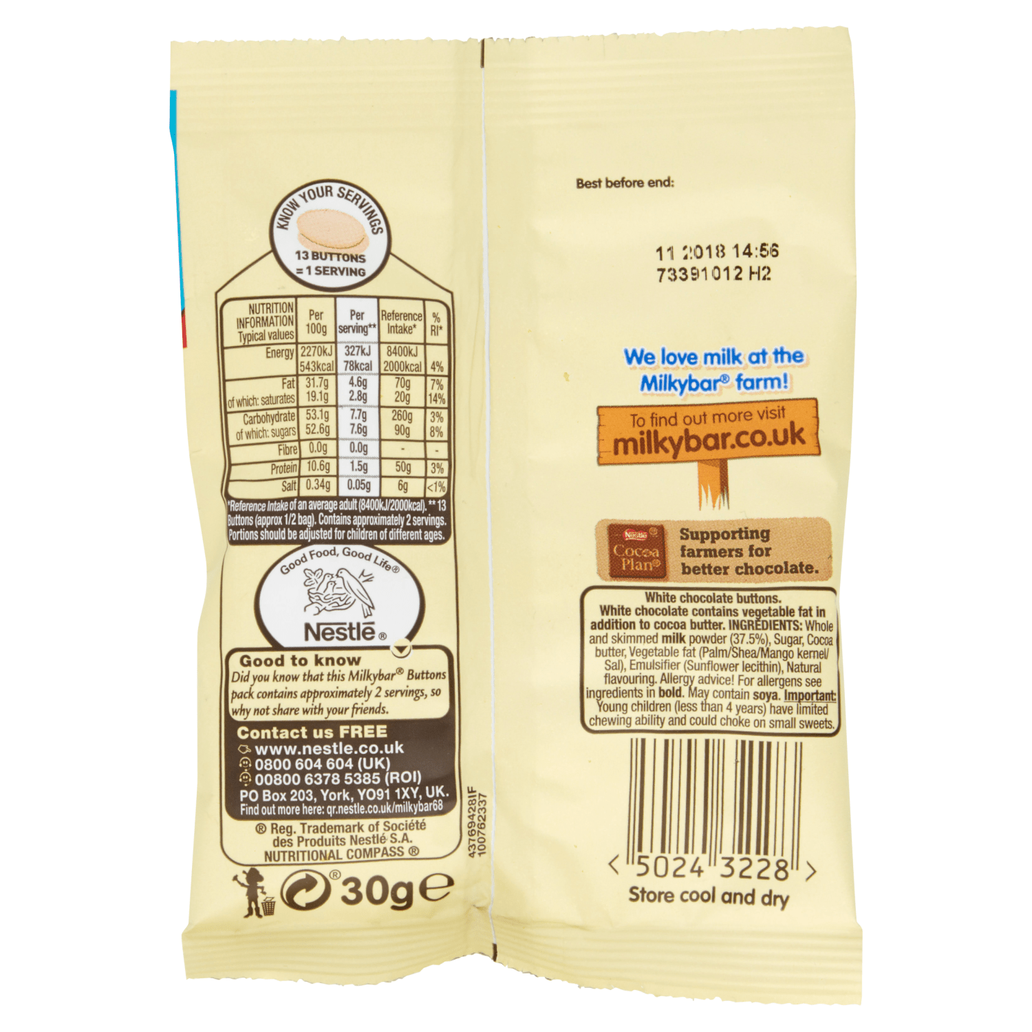 Milkybar Buttons 30g - UK Food & Drink - 50243228