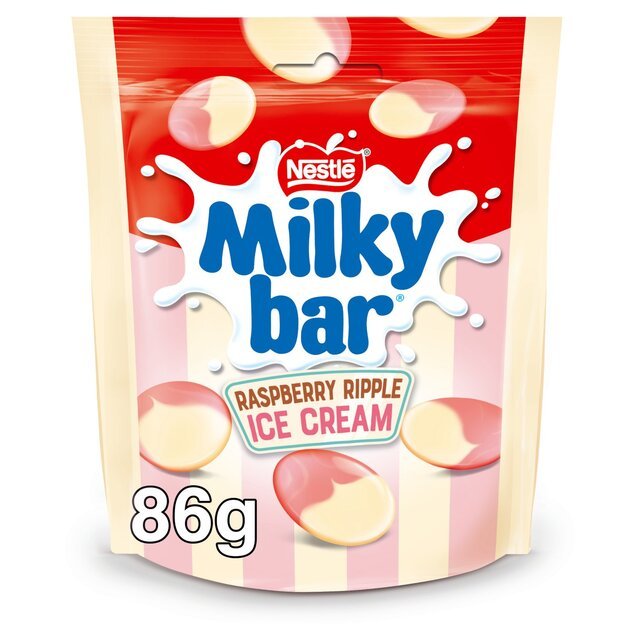 Milkybar Raspberry Ripple Ice Cream 86g - UK Food & Drink - 8445290999108