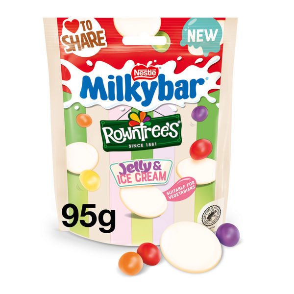 Milkybar Rowntree's Jelly & Ice Cream 95g - UK Food & Drink - 8445291253650